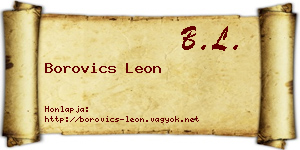 Borovics Leon névjegykártya